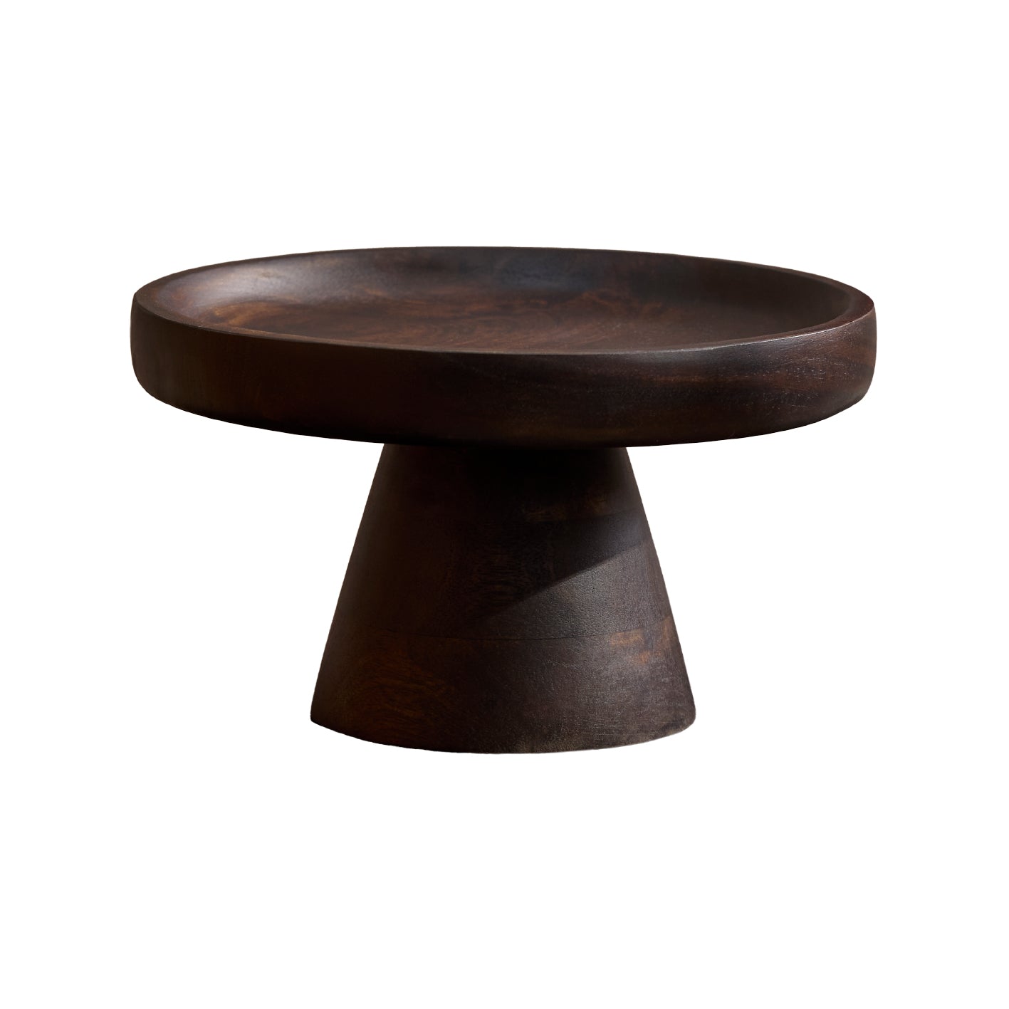 Alder 30cm Wooden Cake Stand - Coffee Brown Mango Wood