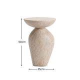 Alder 35cm Limewash Side Table - Laura James 