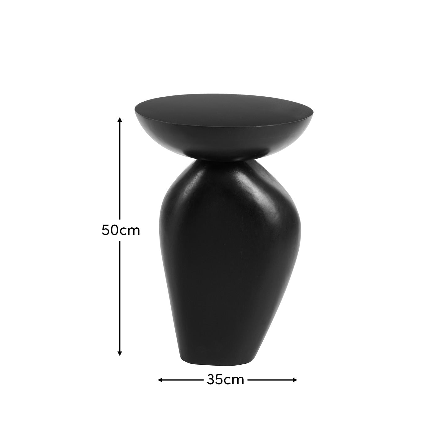 Alder 35cm Coffee Brown Mango Wood Side Table - Laura James 