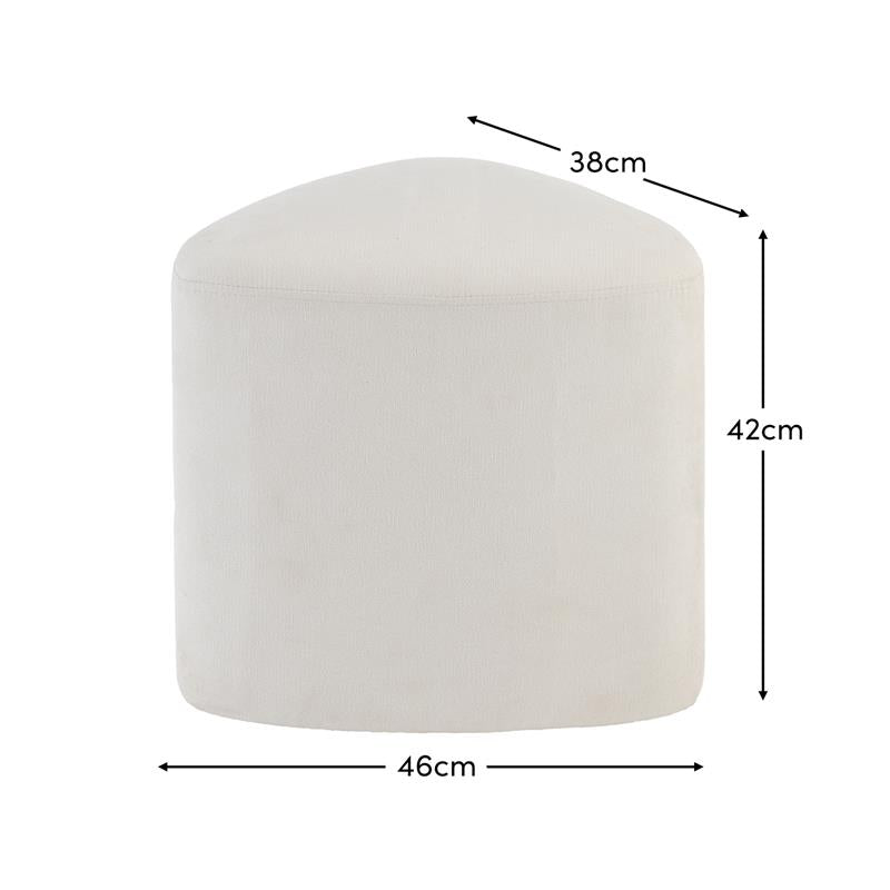 Alder Footstool - Ivory