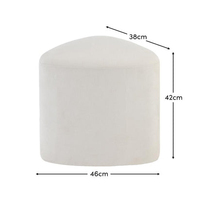 Alder Footstool - Ivory