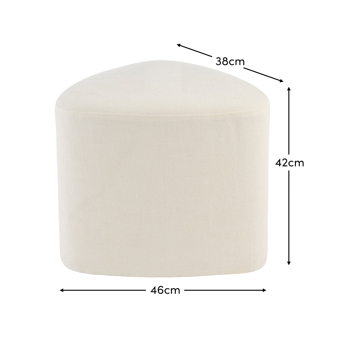 Alder Footstool - Oyster White - Laura James