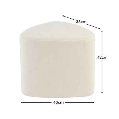 Alder Footstool - Oyster White - Laura James
