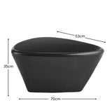 Alder Mango Wood Coffee Table - Jet Black - Laura James