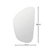 Alder 86x52cm Glass LED Pebble Mirror - Frameless - Laura James