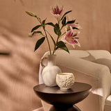 Alder Concrete Round Side Table - Jet Black - Laura James