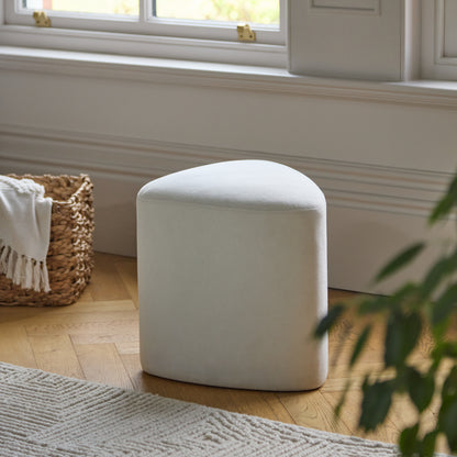 Alder Footstool - Ivory - Laura James