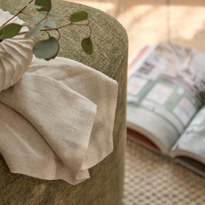 Alder Footstool - Moss Green - Laura James
