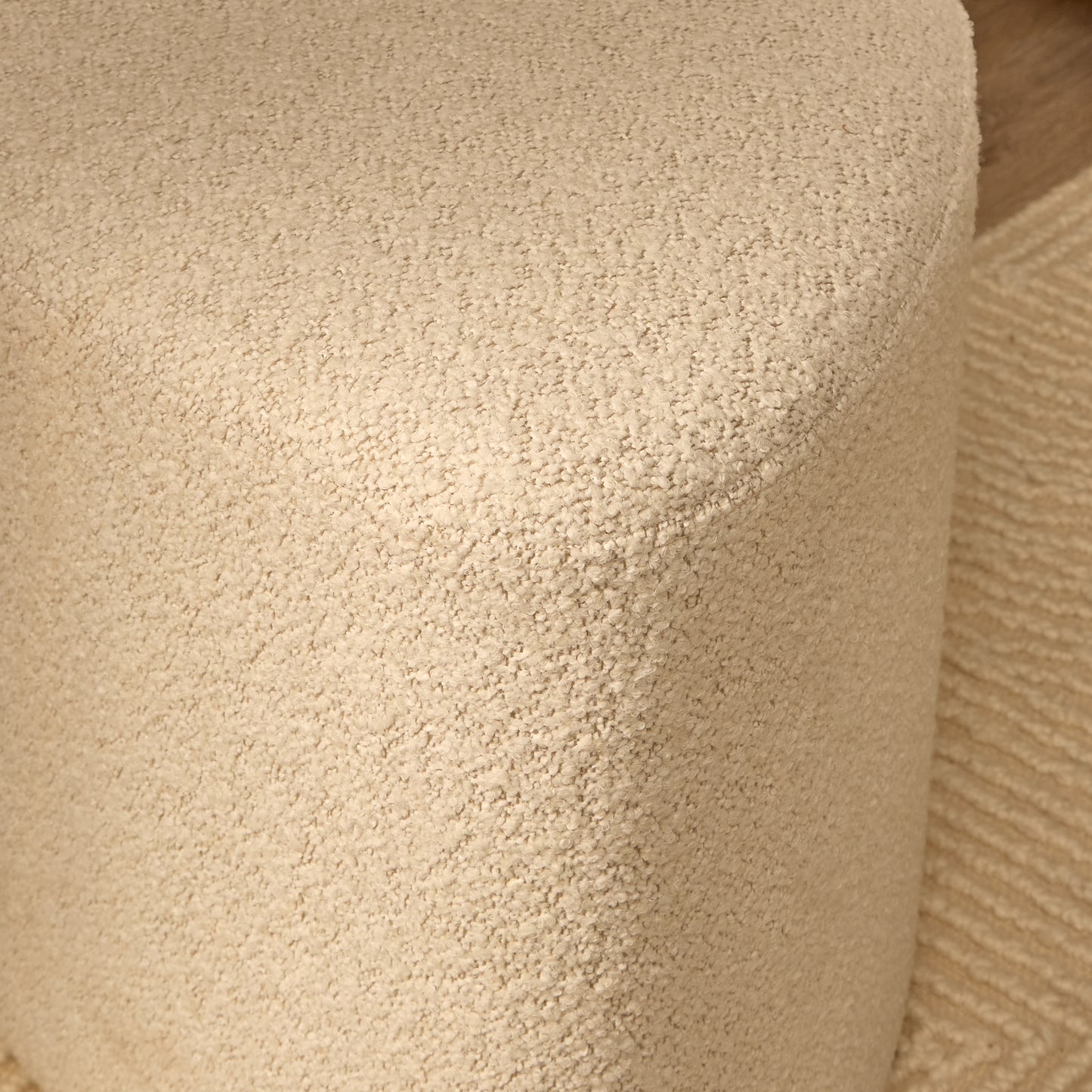 Alder Footstool - Oat Boucle - Laura James