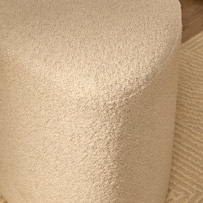 Alder Footstool - Oat Boucle - Laura James