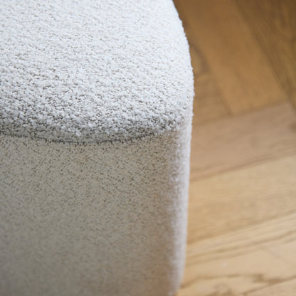 Alder Footstool - Oat Boucle - Laura James