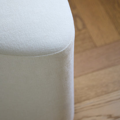 Alder Footstool - Oyster White - Laura James