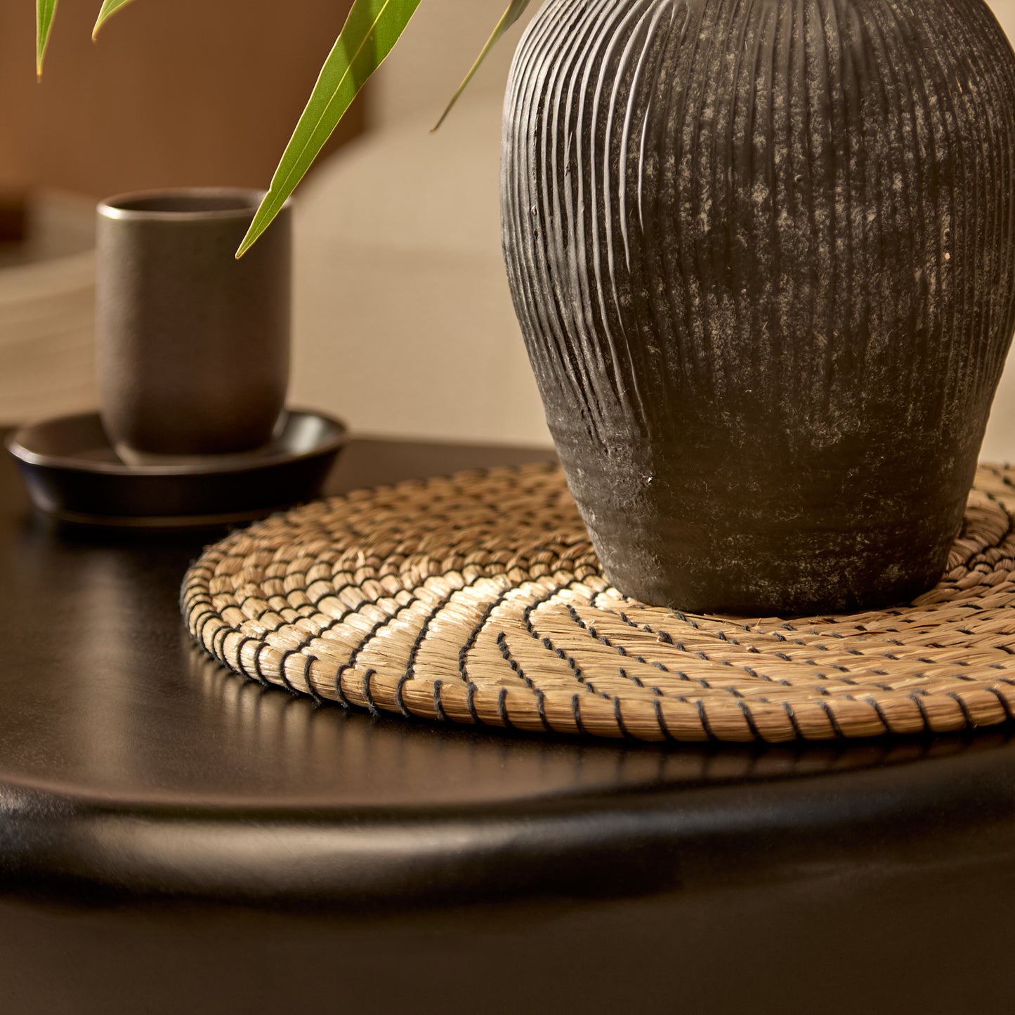 Alder Mango Wood Coffee Table - Jet Black - Laura James