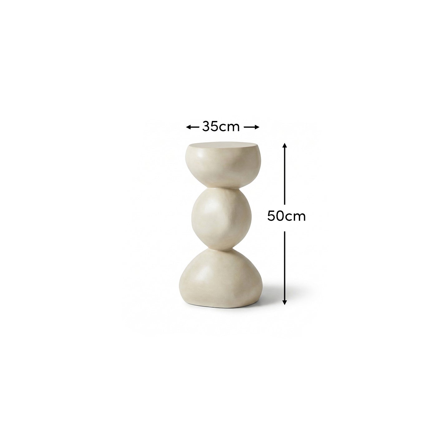 Alder Concrete Round Side Table - Sand - Laura James