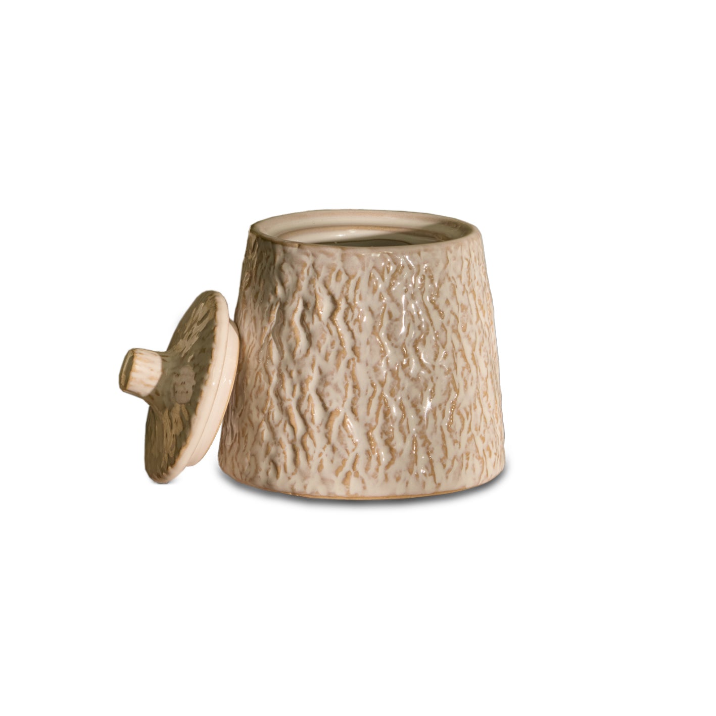 Alderney 10cm Lidded Ceramic Sea Salt and Bergamot Candle - Whitewash - Laura James 