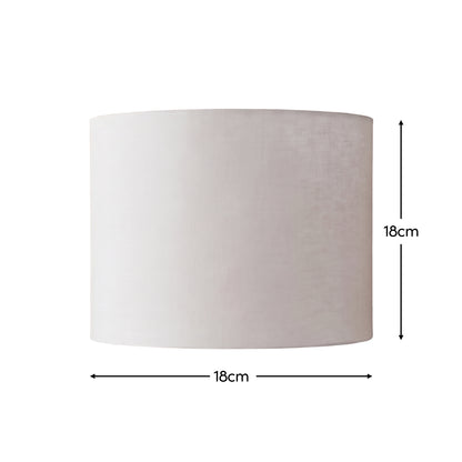 Alderton 18cm Cotton Drum Lamp Shade - Snow White