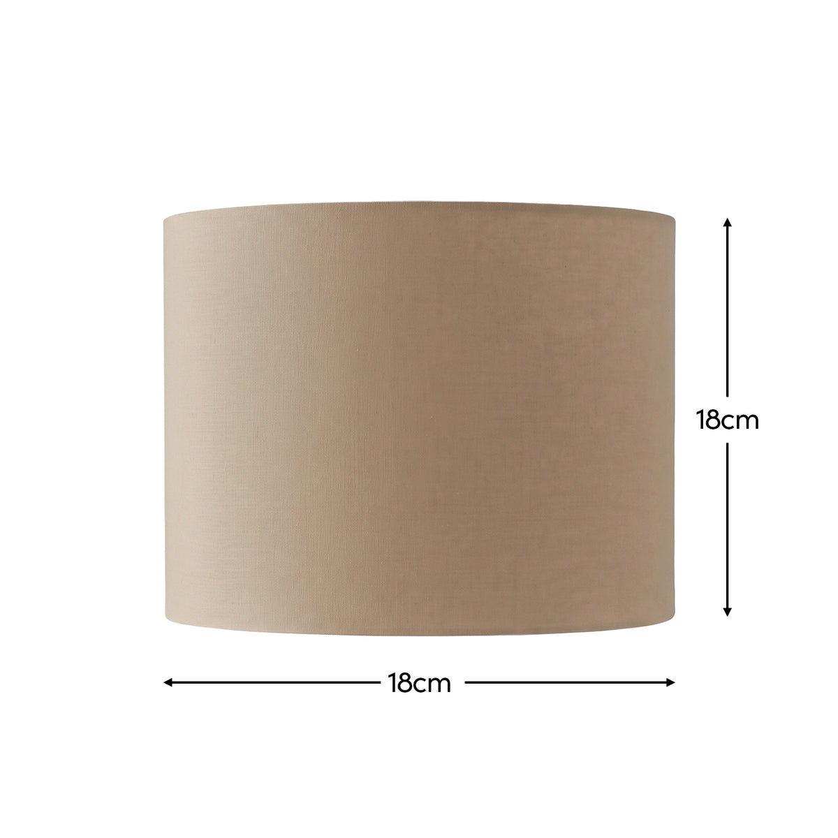 Alderton 18cm Cotton Drum Lamp Shade - Taupe