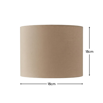 Alderton 18cm Cotton Drum Lamp Shade - Taupe