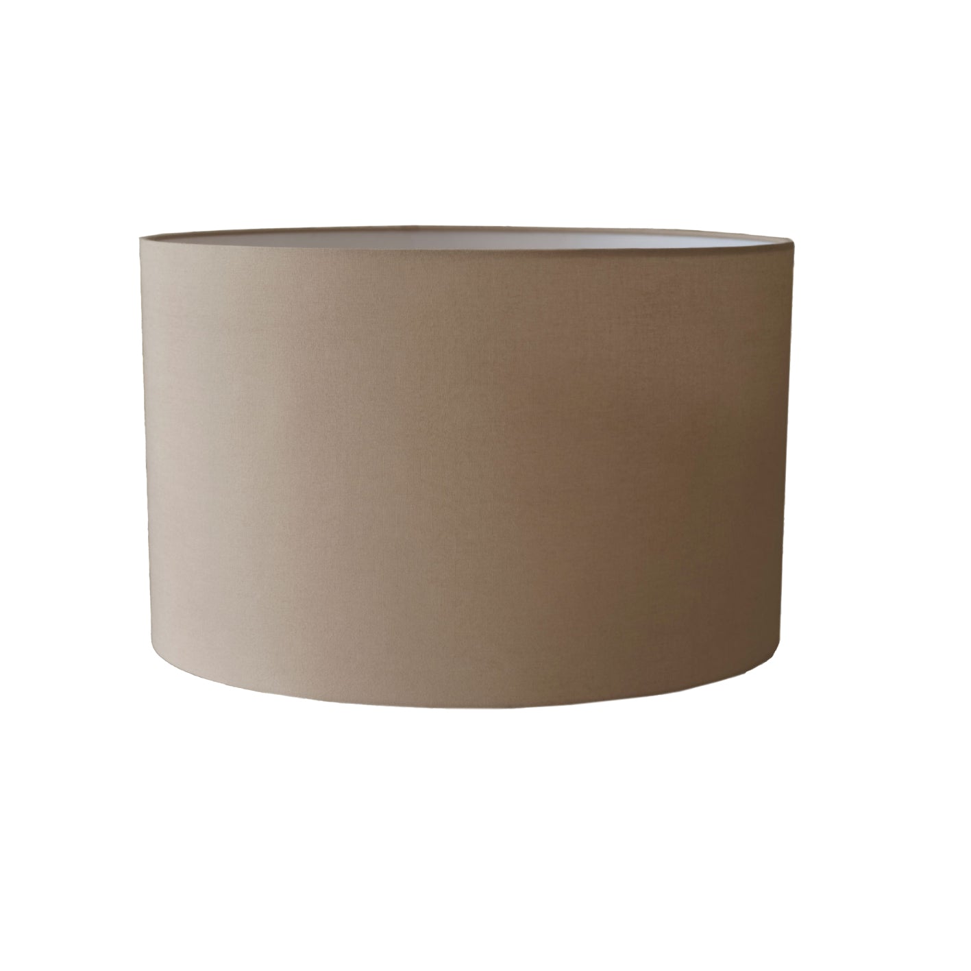 Alderton 45cm Cotton Drum Lamp Shade - Taupe - Laura James 