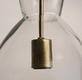 Aldsworth 37cm Glass Pendant Light - Gold with Clear Glass - Laura James