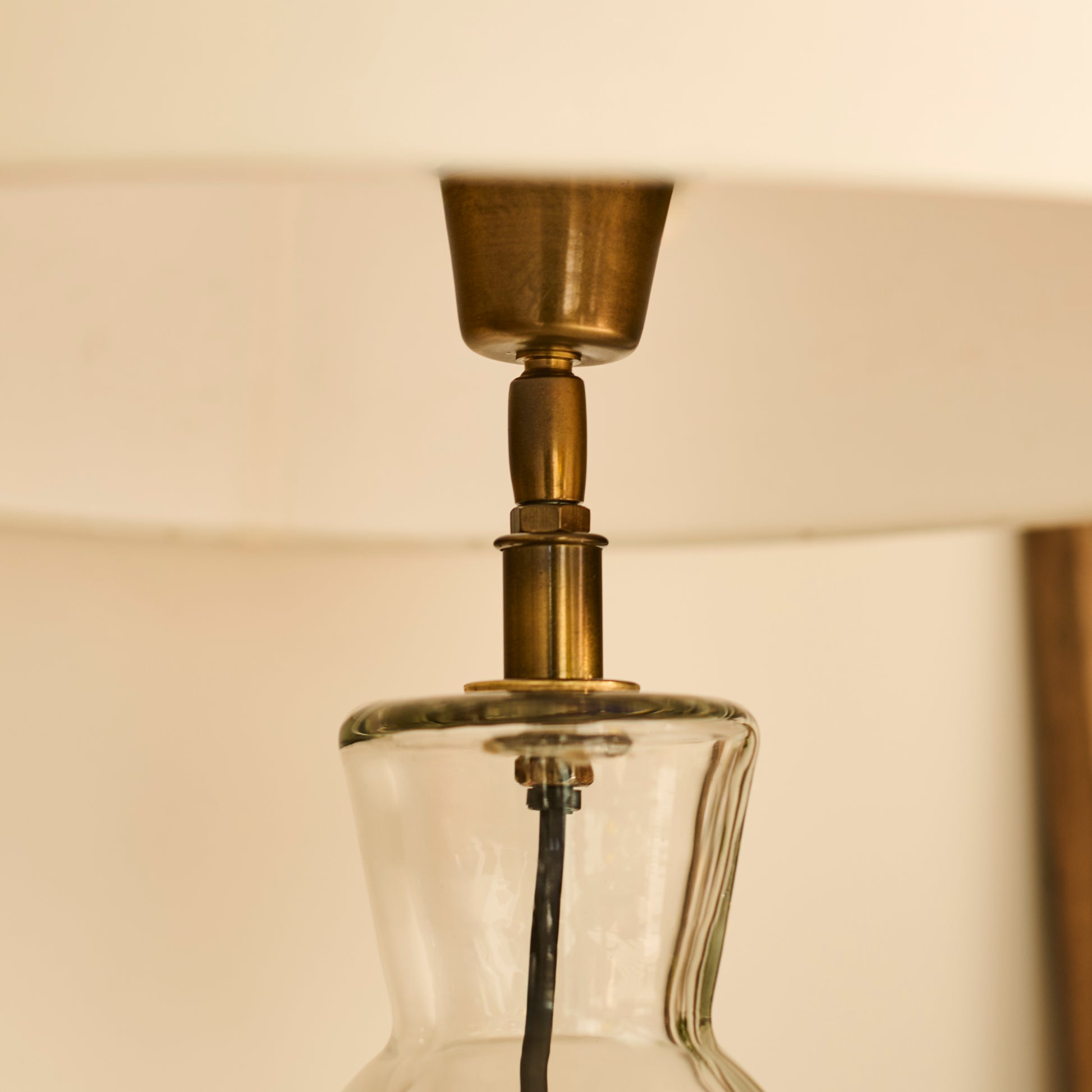 Aldsworth 35cm Table Lamp with Coningsby 40cm Cotton Lamp Shade - Snow White - Laura James