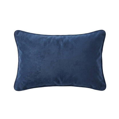 Alford 35x55cm Velvet Piped Edge Scatter Cushion Cover - Ink Blue - Laura James 