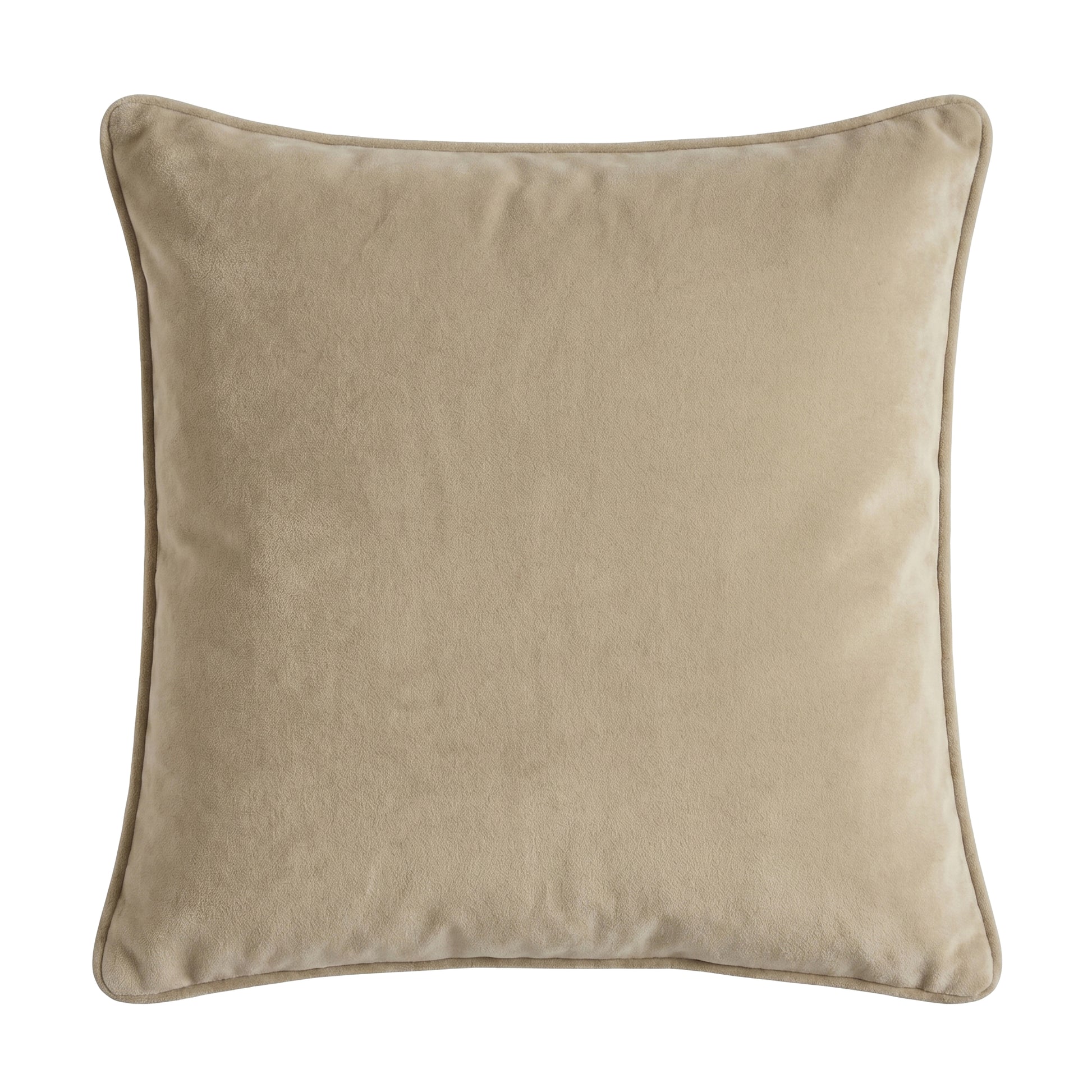 Alford 45x45cm Velvet Piped Edge Scatter Cushion Cover - Clay - Laura James 