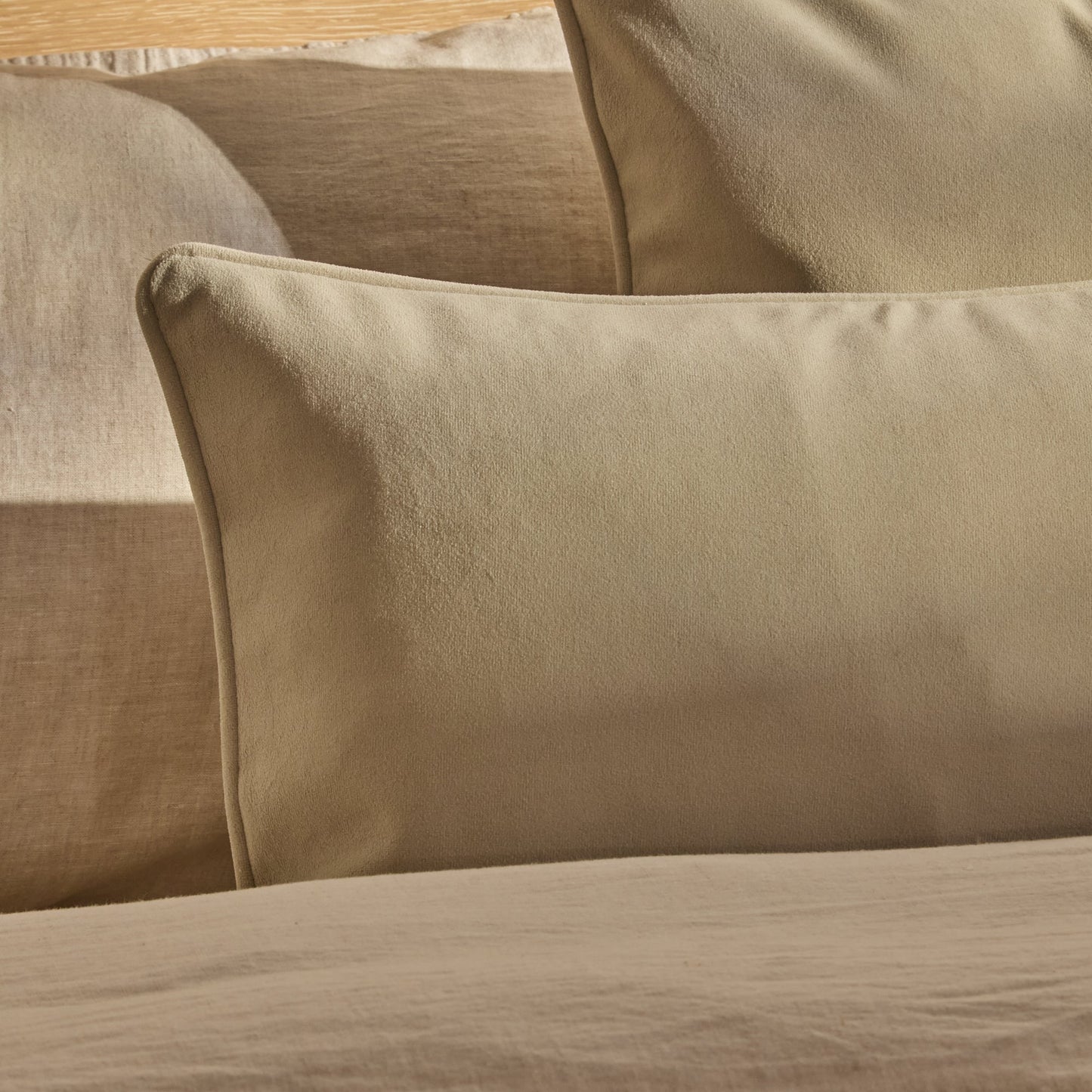 Alford 35x55cm Velvet Piped Edge Scatter Cushion Cover - Clay - Laura James