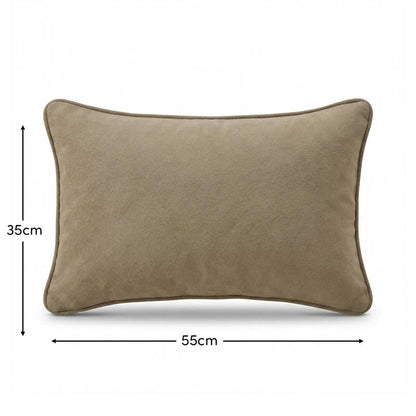 Alford 35x55cm Velvet Piped Edge Scatter Cushion Cover - Driftwood - Laura James