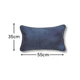 Alford 35x55cm Velvet Piped Edge Scatter Cushion Cover - Ink Blue - Laura James