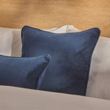 Alford 35x55cm Velvet Piped Edge Scatter Cushion Cover - Ink Blue - Laura James