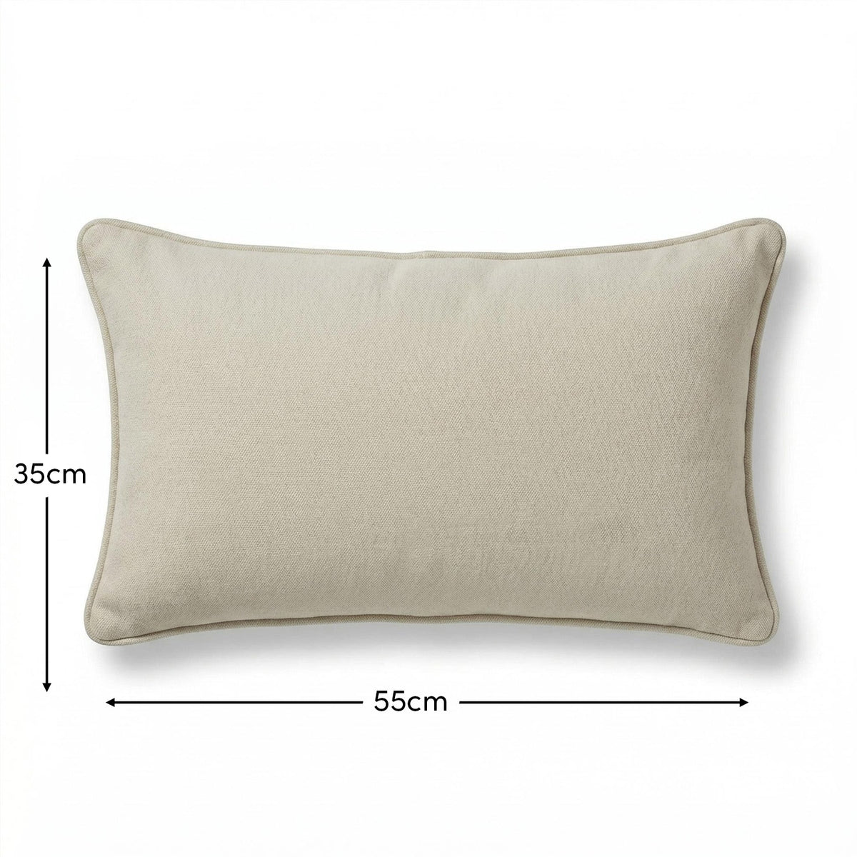 Alford 35x55cm Piped Edge Scatter Cushion Cover - Ivory - Laura James