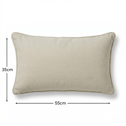 Alford 35x55cm Piped Edge Scatter Cushion Cover - Ivory - Laura James