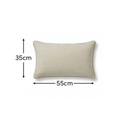 Alford 35x55cm Piped Edge Scatter Cushion Cover - Ivory
