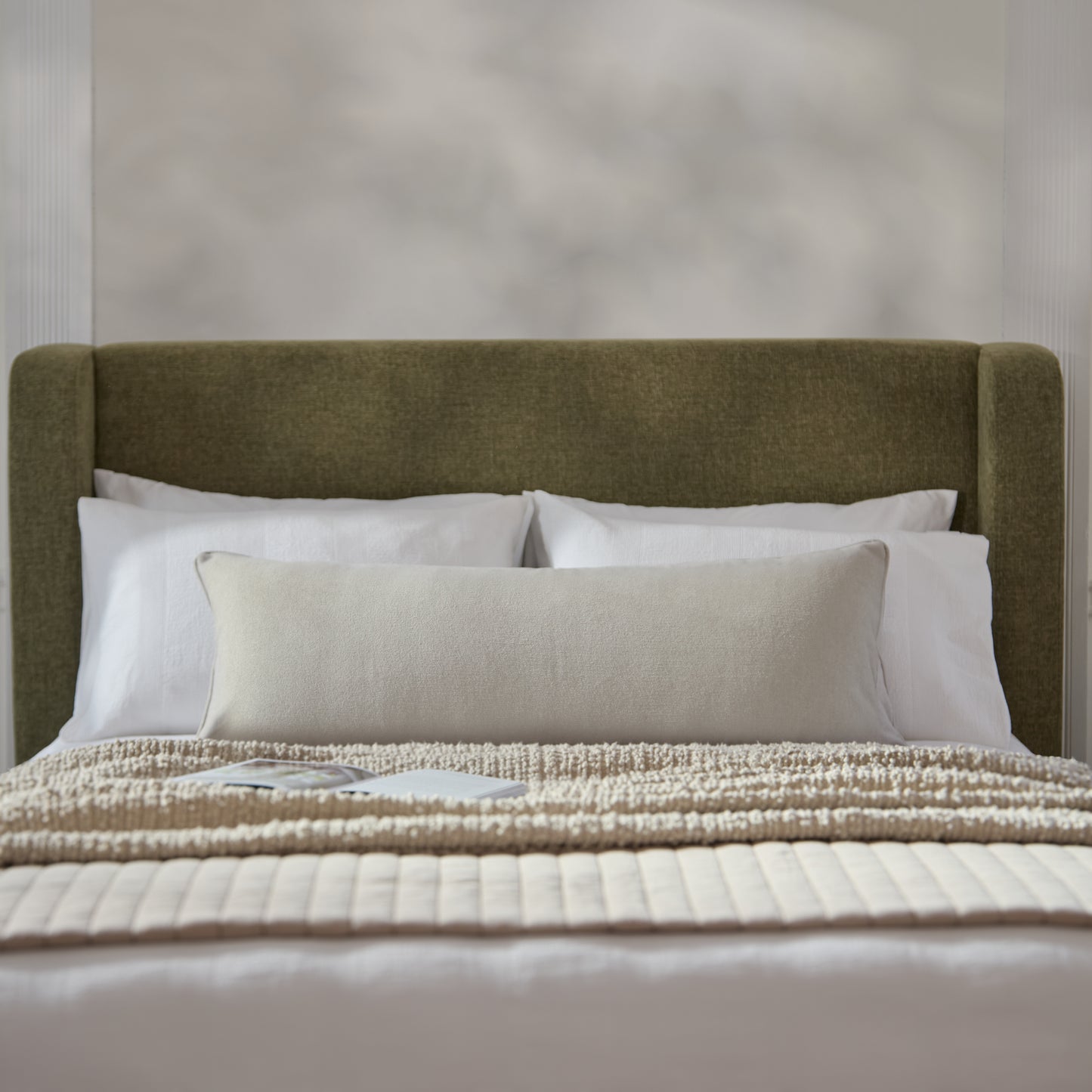 Alford 40x110cm Piped Edge Scatter Cushion Cover - Soft Beige - Laura James