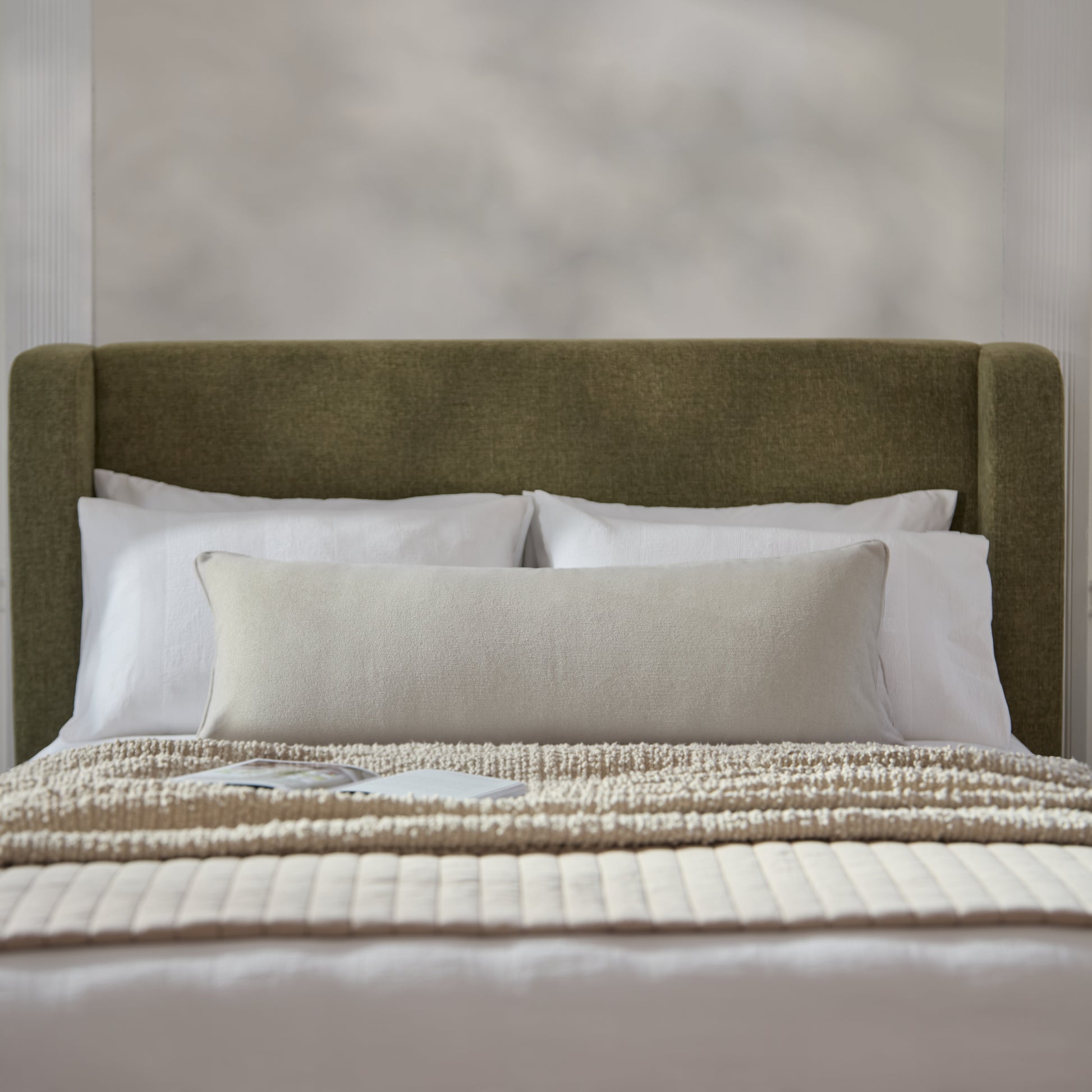 Alford 40x110cm Piped Edge Scatter Cushion Cover - Soft Beige - Laura James