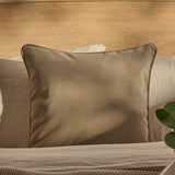 Alford 45x45cm Velvet Piped Edge Scatter Cushion Cover - Driftwood - Laura James