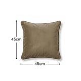 Alford 45x45cm Velvet Piped Edge Scatter Cushion Cover - Driftwood - Laura James