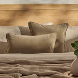 Alford 45x45cm Velvet Piped Edge Scatter Cushion Cover - Driftwood - Laura James