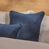 Alford 45x45cm Velvet Piped Edge Scatter Cushion Cover - Ink Blue - Laura James