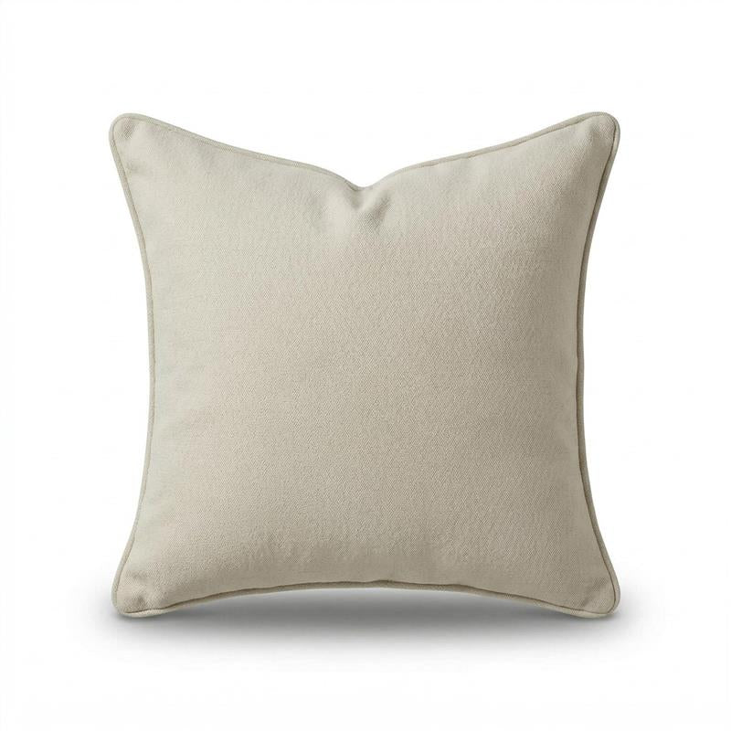 Alford 45x45cm Piped Edge Scatter Cushion Cover - Ivory - Laura James