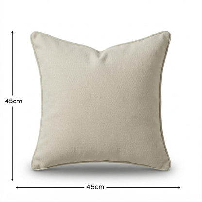 Alford 45x45cm Piped Edge Scatter Cushion Cover - Ivory - Laura James