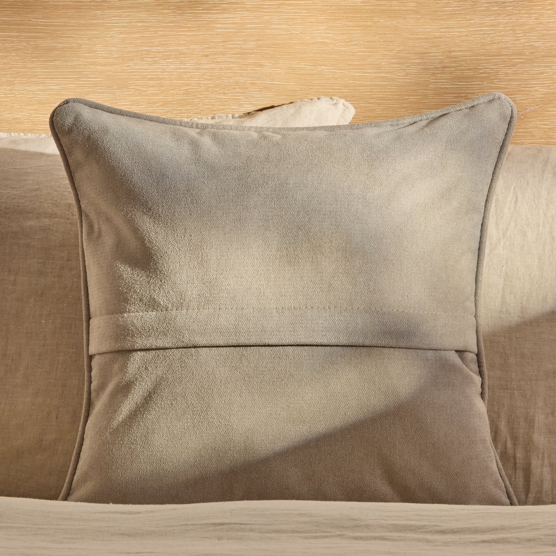 Alford 45x45cm Piped Edge Scatter Cushion Cover - Soft Beige - Laura James 