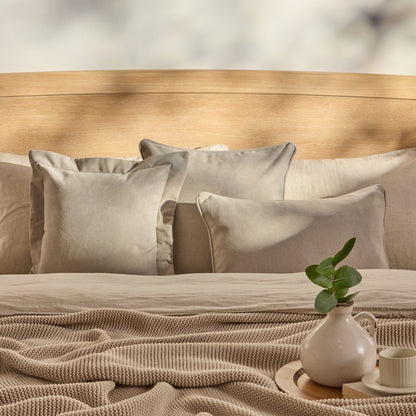 Alford 45x45cm Piped Edge Scatter Cushion Cover - Soft Beige - Laura James 