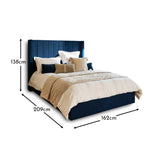 Alice Double Ottoman Bed - Ink - Laura James 
