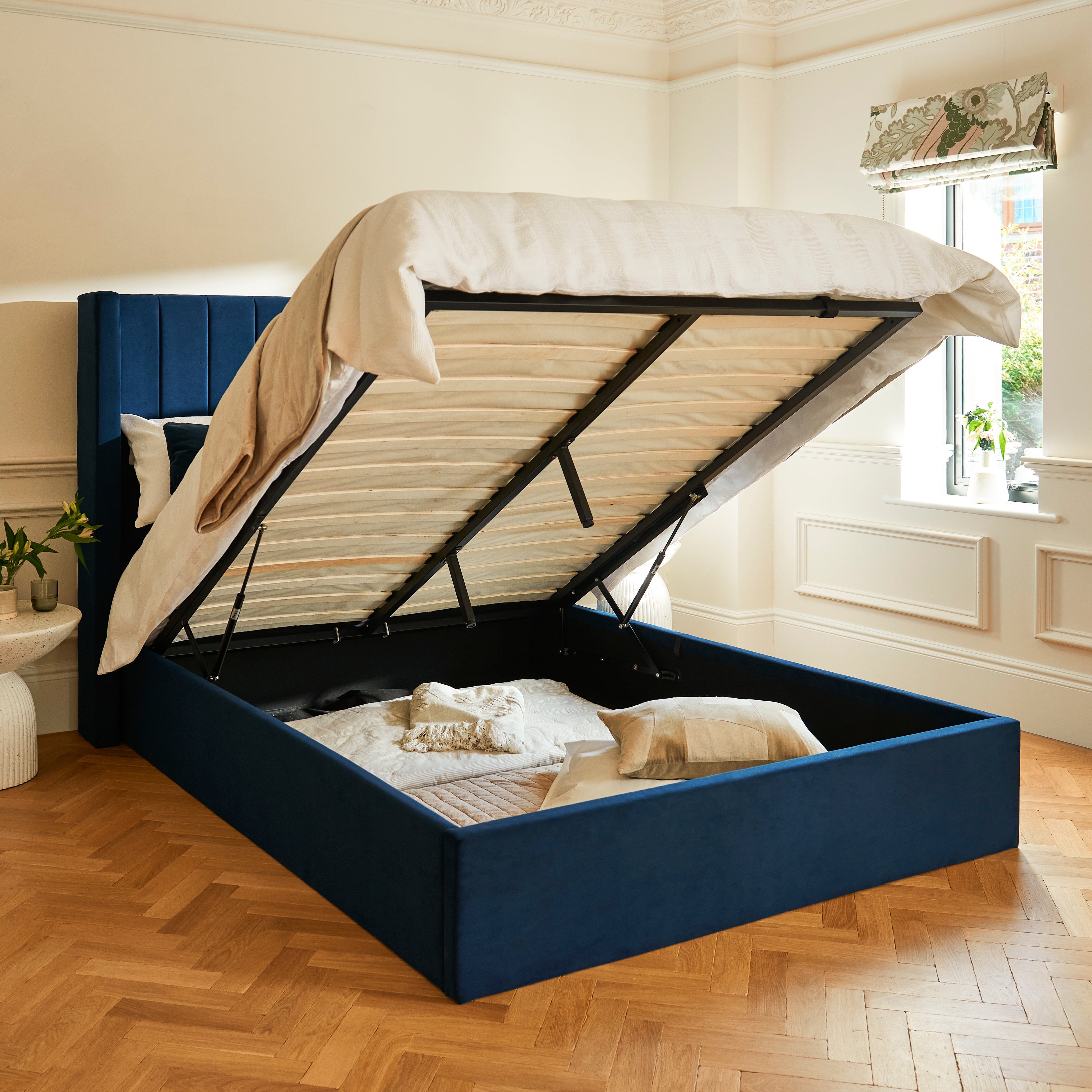 Alice King Ottoman Bed In Ink Laura James Alice King Ottoman Bed In Ink Laura James