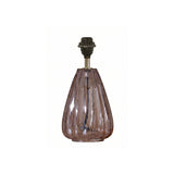 Alma 23cm Glass Lamp Base - Smoke Grey - Laura James