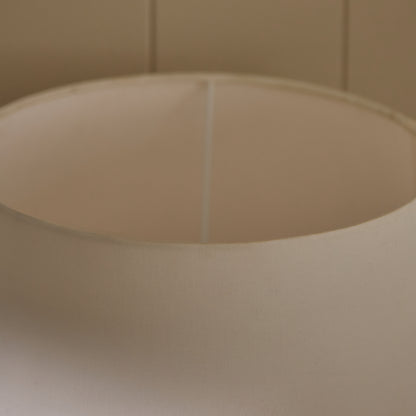 Alma 23cm Glass Lamp Base - Champagne & Coningsby 30cm Cotton Lamp Shade - Snow White - Laura James