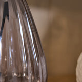 Alma 23cm Glass Lamp Base - Smoke Grey