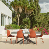 Amelia 6 Seater Concrete Garden Dining Table Dove Grey - Laura James